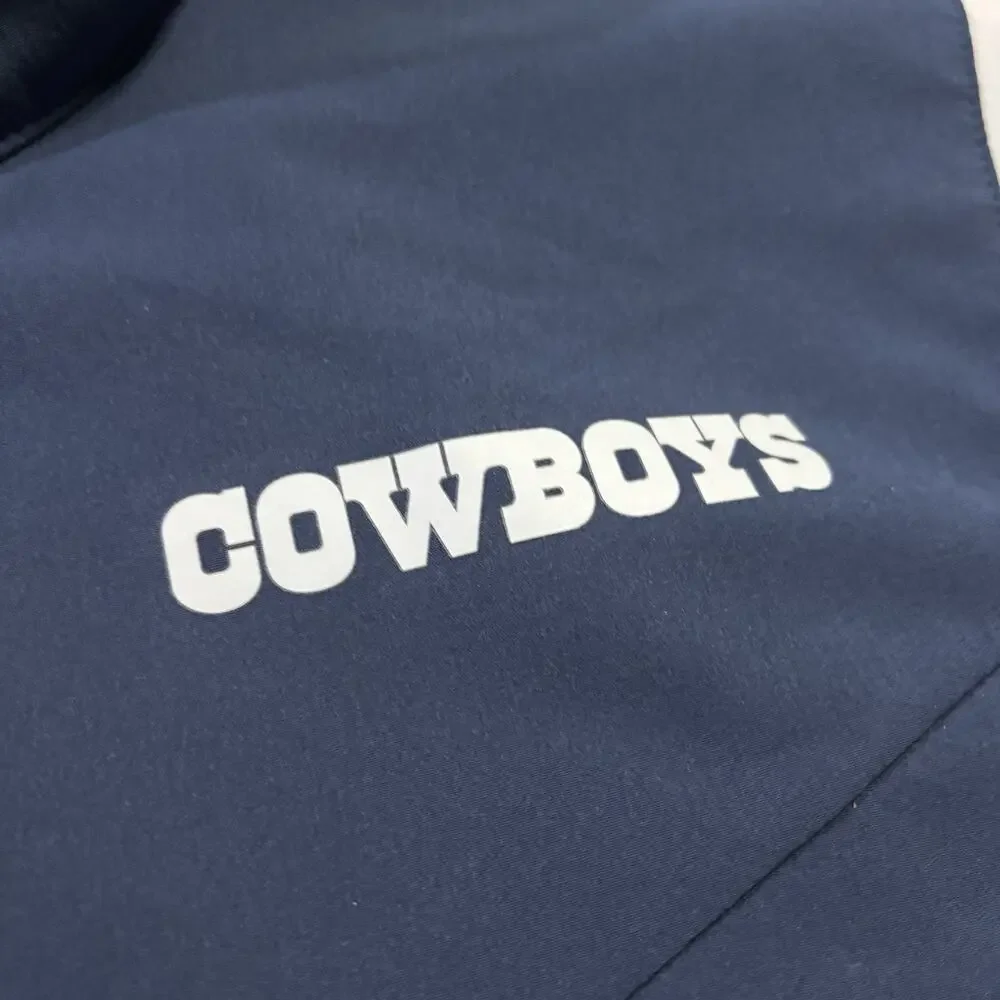 Nike On Field Dallas Cowboys NFL Sideline Coaches Repel 1/4 Zip Jacket Navy XXL